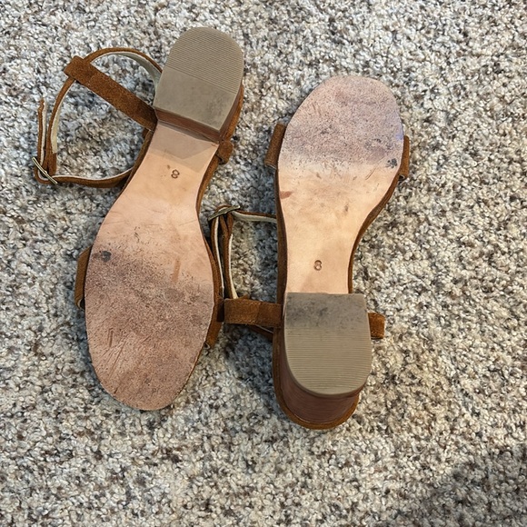 Nisolo Brown Suede Block Heel Sandals - Picture 2 of 4